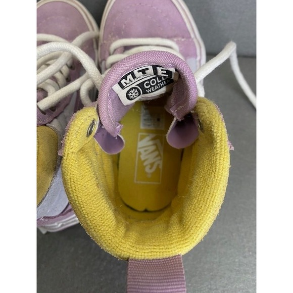 Vans Sk8-Hi MTE Kids Lavender Purple Grey Yellow Suede High Top Sneakers 10.5 - Picture 12 of 14